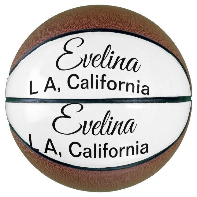 Ballon De Basket Simple minimum ajouter votre nom texte place ville (Devant)