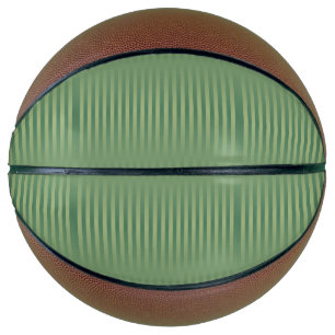 Ballon De Basket Simple Vintage Olive Sage Vert Dégradé Rayé