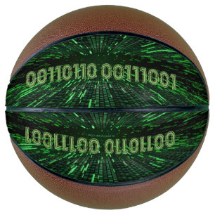 Ballon De Basket SlipperyJoe's 69 code binaire vert vibrant calcul