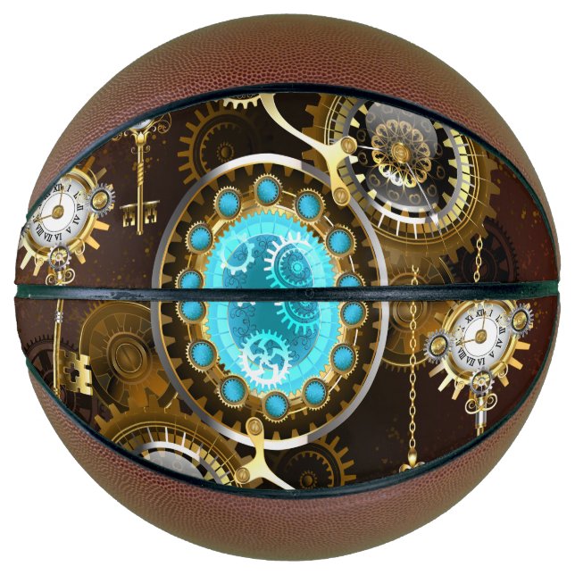 Ballon De Basket Steampunk Rusty Background (Devant)