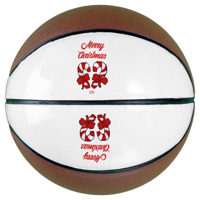 Ballon De Basket Sucres de canne de Noël Basket (Devant)