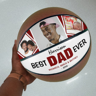 Ballon De Basket Super Cool 'MEILLEUR DAD JAMAIS' Photo et nom
