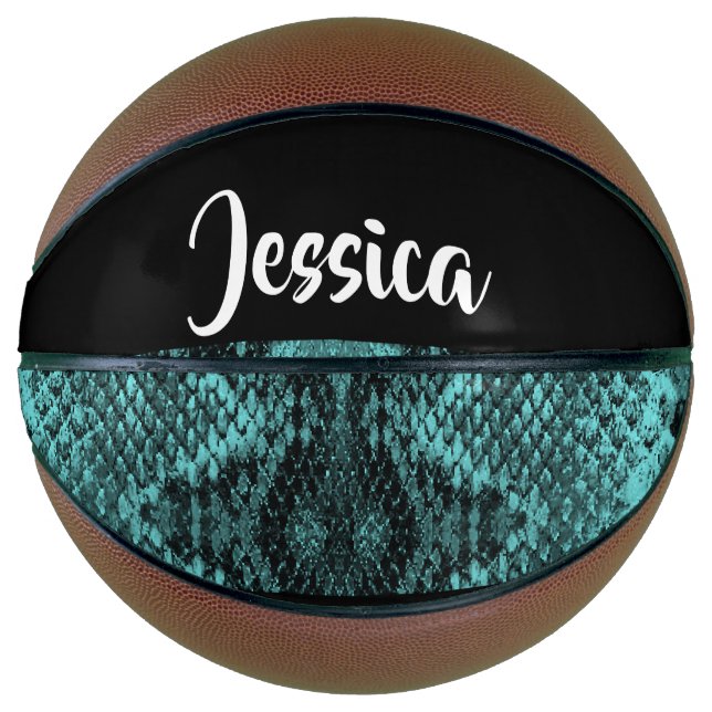 Ballon De Basket Textured blue snake skin (Devant)