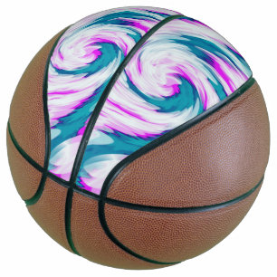 Ballon De Basket Tourquoise à tarte rose Turquoise