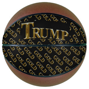 BALLON DE BASKET TRUMP ÉTATS-UNIS OR