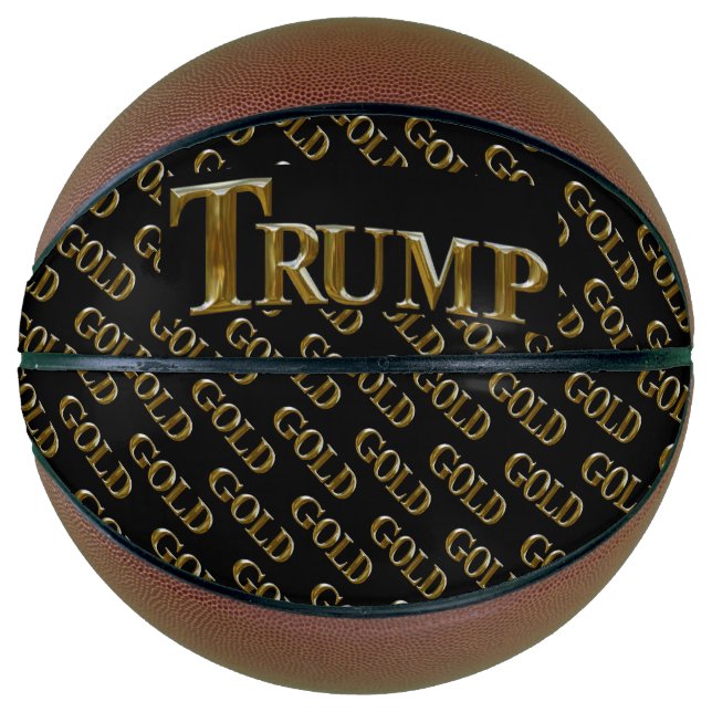BALLON DE BASKET TRUMP ÉTATS-UNIS  OR  (Devant)
