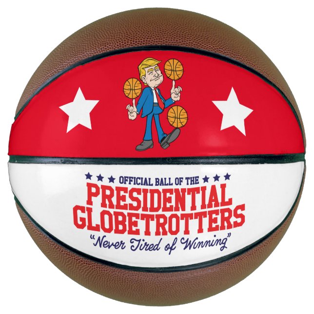 Ballon De Basket Trump Presidential Globetrotters Basketball (Devant)