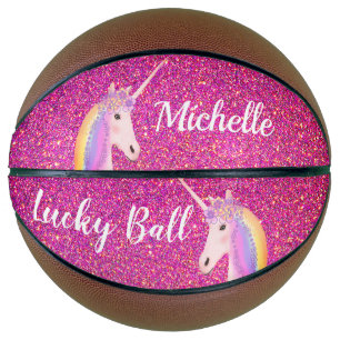 Ballon De Basket Uniçorn Parties scintillant rose étincelle Girly