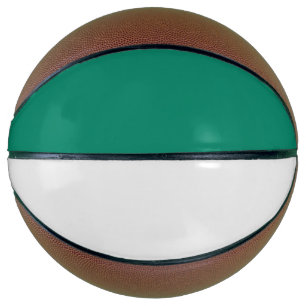Ballon De Basket Vert émeraude foncé Bleu couleur solide Design