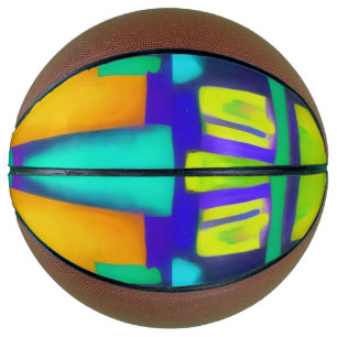 Ballon De Basket Vibes électriques Dreams Art Vintage élégant