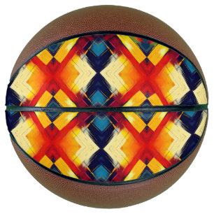 Ballon De Basket Vibes vintages Dans Les Couleurs : Formes Géométri