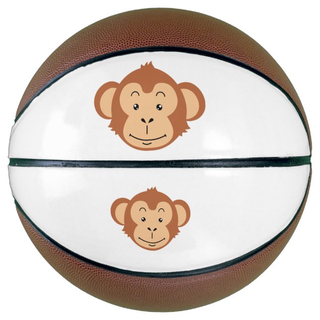 Ballon De Basket Visage de singe (Devant)