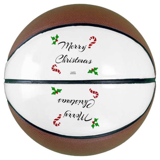 Ballon De Basket Vœux de Noël Basketball (Devant)