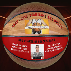 Ballon De Basket Votre texte, deux photos et couleurs Basket Ball