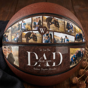 Ballon De Basket Vous aimez Papa Fête des Pères Collage de Photos C