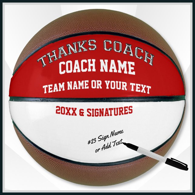 Ballon De Basket Zone vierge de basket-ball pour les signatures du  (Personalized basketball for coach. Good basketball gifts for coaches. Personalized basketball gifts.)