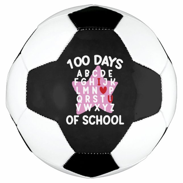 Ballon De Foot 100 Jours D'Alphabet Scolaire 100E Jour Enseignant (Devant)