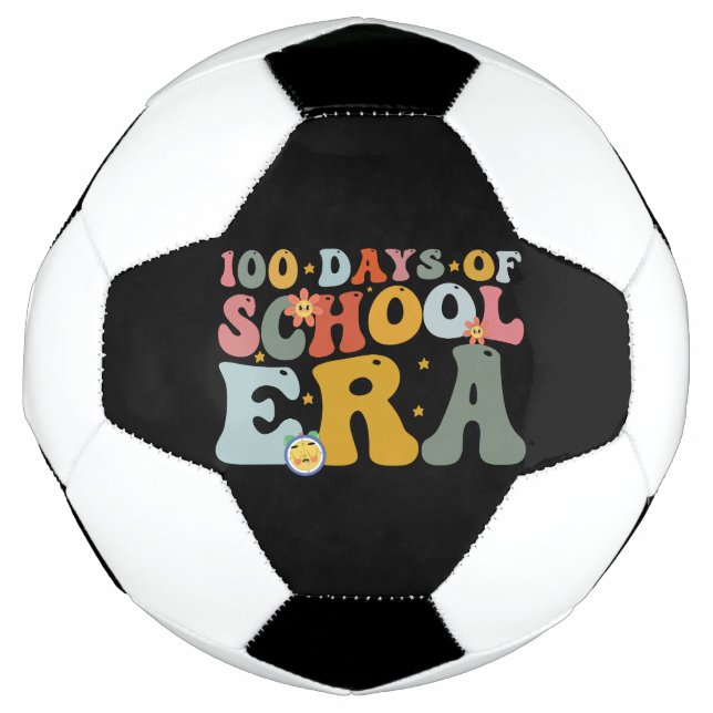 Ballon De Foot 100 jours d'école Prof cool pour enfants (Devant)