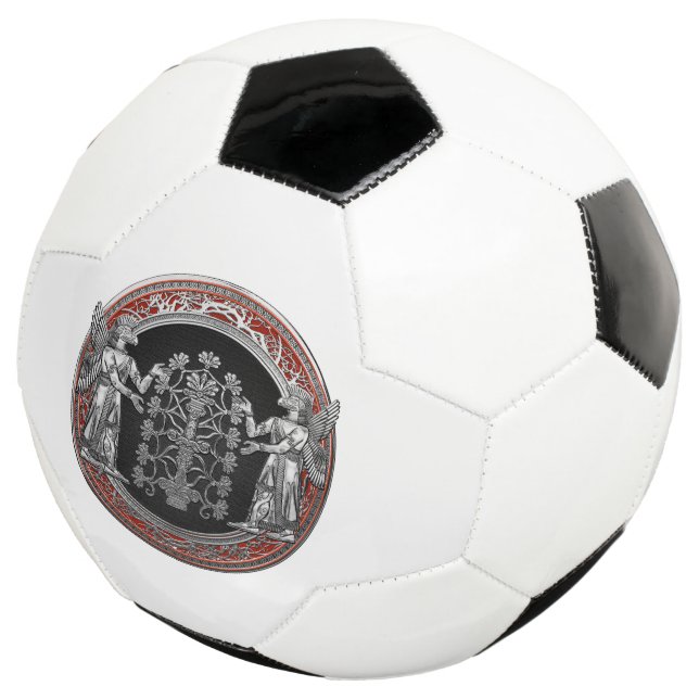 Ballon De Foot [310] Deux Ninurtas d'argent avec arbre de vie (3/4)