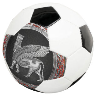 Ballon De Foot [310] Taureau ailé assyrien - Lamassu argenté