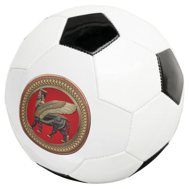 Ballon De Foot [400] Assyrian Winged Bull : Gold and Black Lamass (3/4)