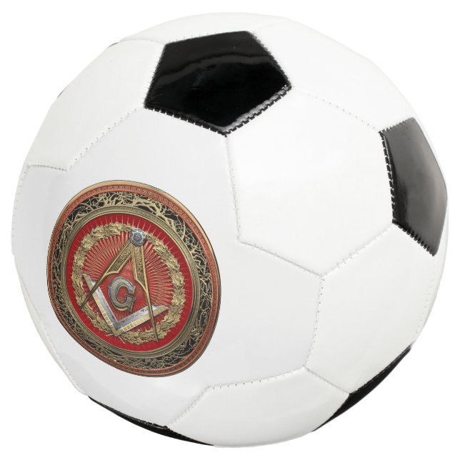 Ballon De Foot [400] Master Mason - Carré Or & Compass (3/4)