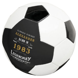 Ballon De Foot 40e anniversaire 1983 Nom du monogramme Légendaire