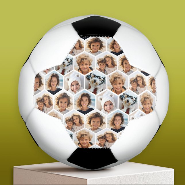 Ballon De Foot 6 Photo Collage nid d'abeille motif - BE PATIENT (Custom Soccer Ball)