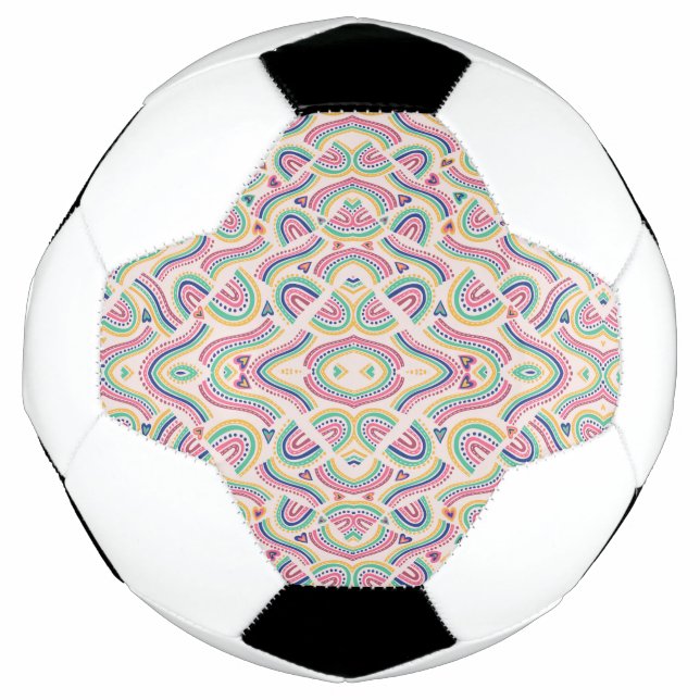 Ballon De Foot A soccer ball featuring black and white panels  (Devant)