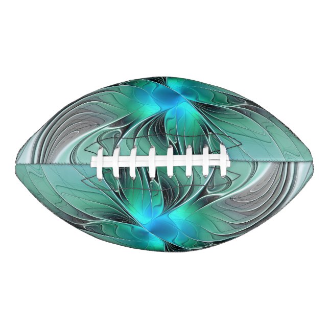 Ballon De Foot Abstrait De Bleu, Art Fractal Moderne (Devant)
