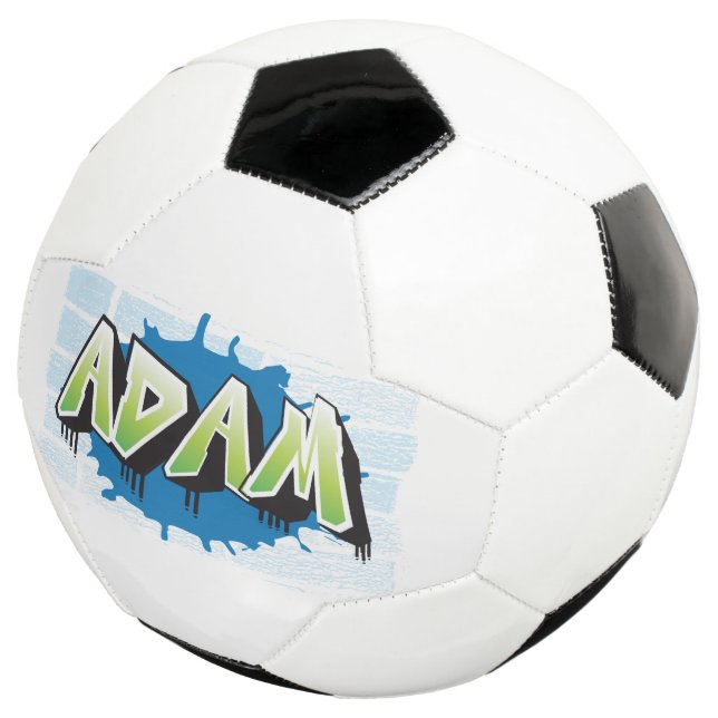 Ballon De Foot Adam Your Name Graffiti Brick Wall Stylized (3/4)