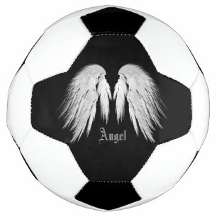 Ballon De Foot AILES D'ANGE Gris Plumes Touchées Nom personnalisé