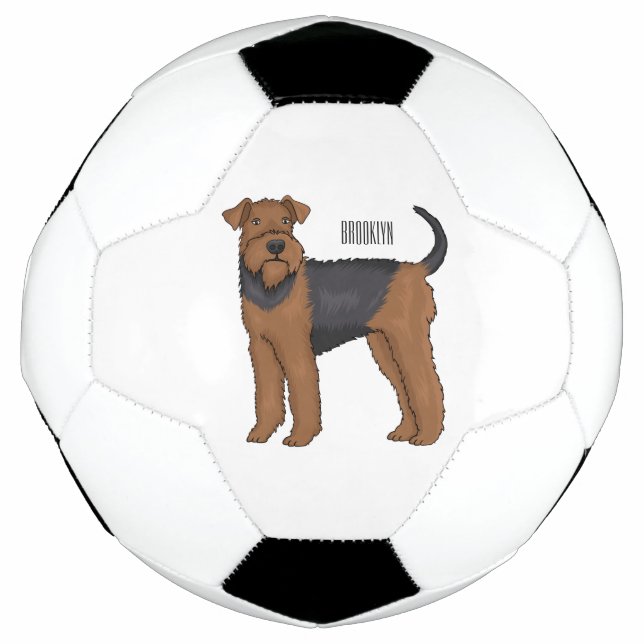 Ballon De Foot Airedale terrier dog cartoon (Devant)