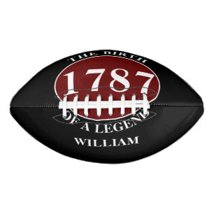 Ballon De Foot Ajouter Nom Et Année Anniversaire Noir