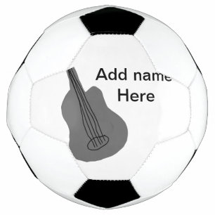 Ballon De Foot Ajouter votre nom texte brun acoustique guitare éd