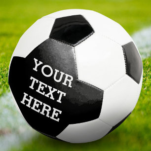 Ballon De Foot Ajouter votre propre texte personnalisé ici noir e