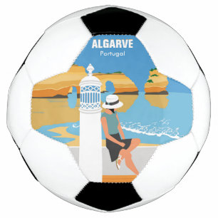 Ballon De Foot Algarve plage fille voyage vintage style