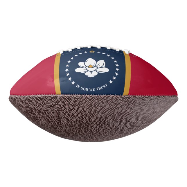 Ballon De Foot American football ball with flag of Mississippi (Tourné à 270°)