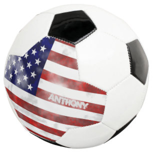 Ballon De Foot American USA Flag Grunge Retro personnalisée