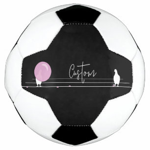 Ballon De Foot Amusant Bubblegum Birds on a Wire Black