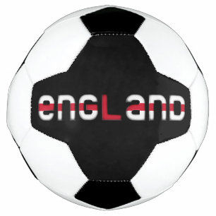 Ballon De Foot Angleterre Anglais Drapeau Couleurs Typographie Sp