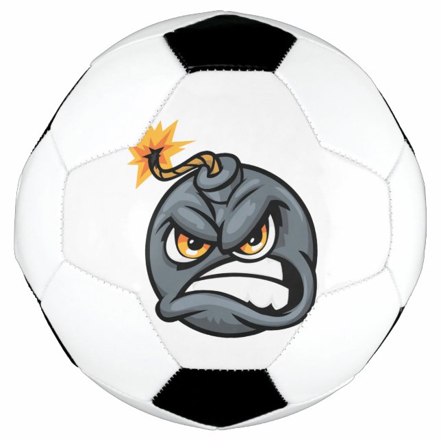 Ballon De Foot Angry Bomb Cartoon Soccer Ball - Grumpy Graphic  (Devant)