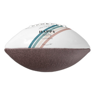 Ballon De Foot Anniversaire Design minimaliste aux couleurs paste