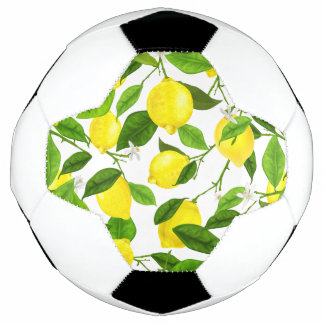 Ballon De Foot Aquarelle Citron