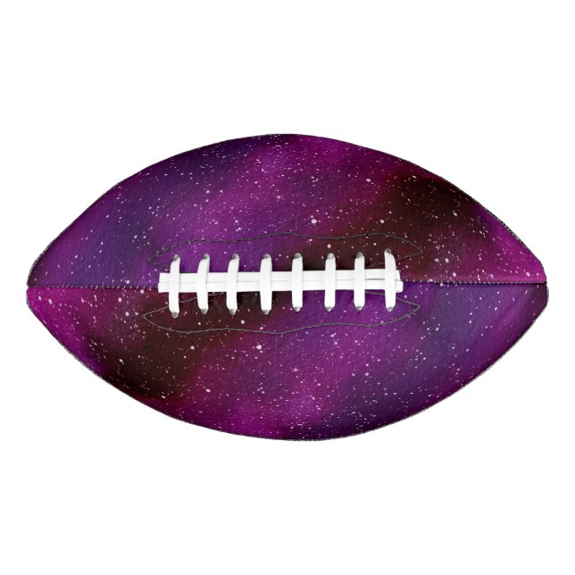 Ballon De Foot Aquarelle Galaxies rose violet (Devant)
