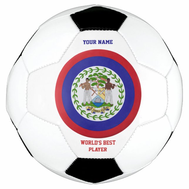 Ballon De Foot Armoiries du drapeau du Belize (Devant)