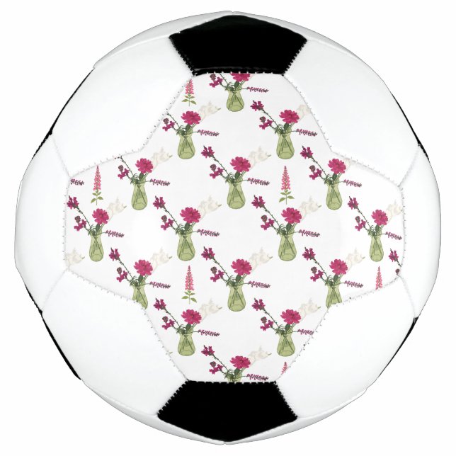 Ballon De Foot Arrangement exotique de fleurs dans le verre (Devant)