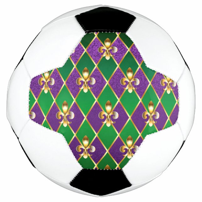 Ballon De Foot Arrière - plan de bijoux Mardi Gras (Devant)