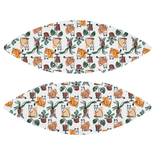 Ballon De Foot Art de trait dessin chats et fleurs (Panneaux)
