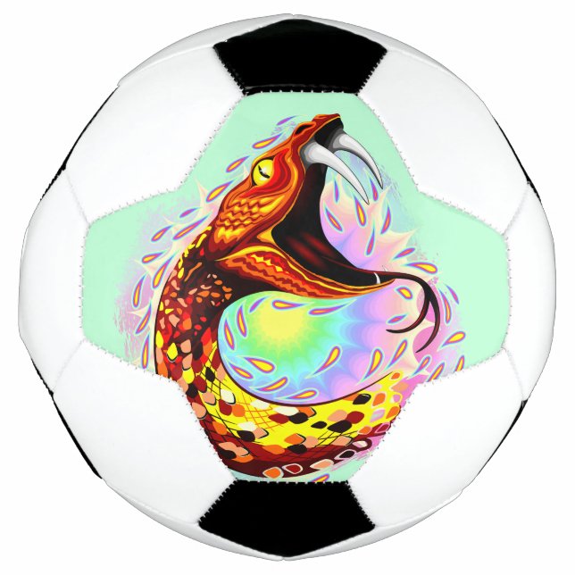 Ballon De Foot Attaque de serpent Psychedelic Surreal Art (Devant)
